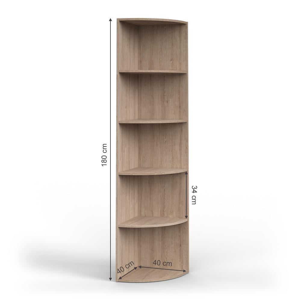 Полка угловая 40x180 5 ячеек Vicco Ecki Сонома - фото 2 Полка угловая 40x180 5 ячеек Vicco Ecki Сонома - фото 2