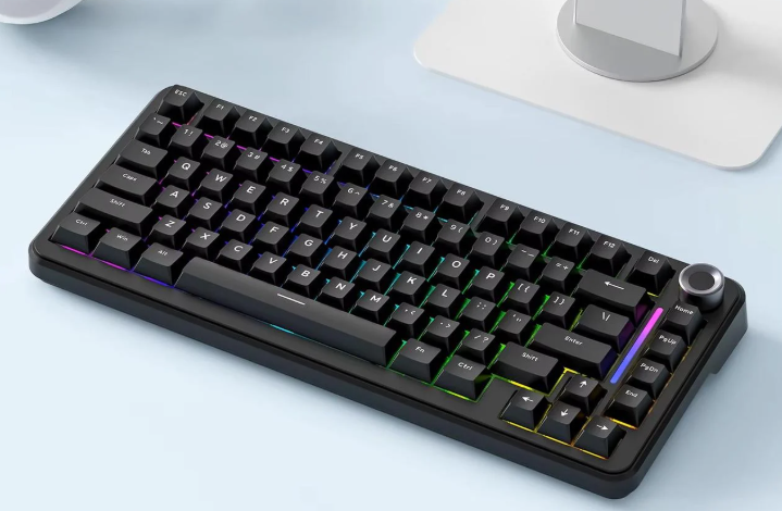 Клавиатура механическая FREEWOLF F75 75% Tri-Mode RGB Hot-Swap PBT кейкапы/USB Черный (2872251304)