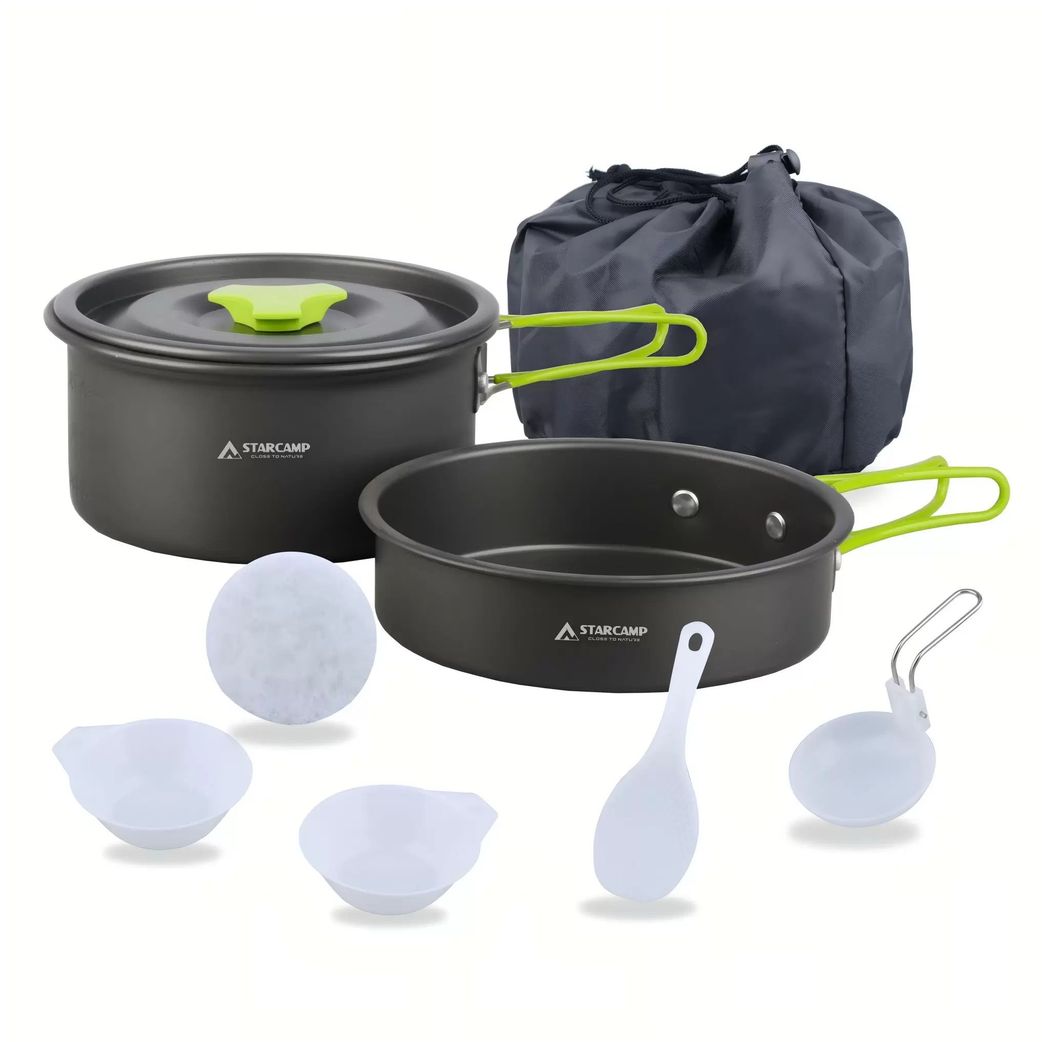 Набір посуду туристичного Starcamp HX-CK01 Cookware set 1-2 Black (SC129)