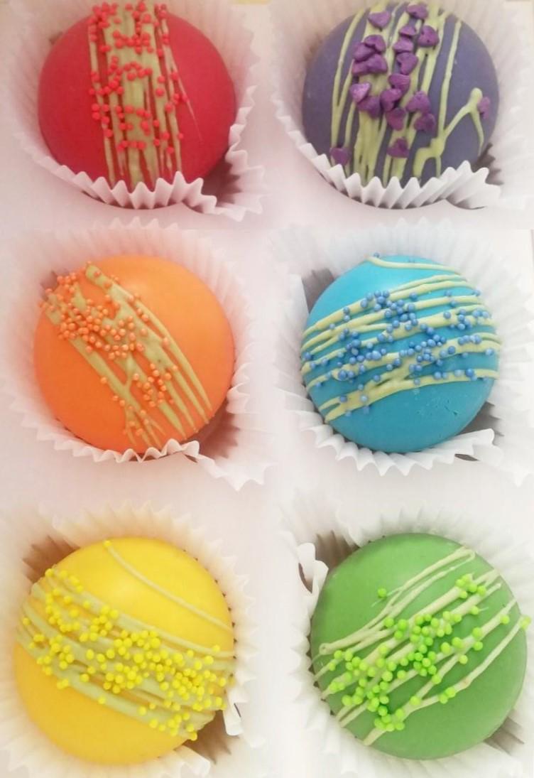 Шоколадные бомбочки Mr.Plum Радуга из маршмелоа d 5,5 см 180 г 6 шт.