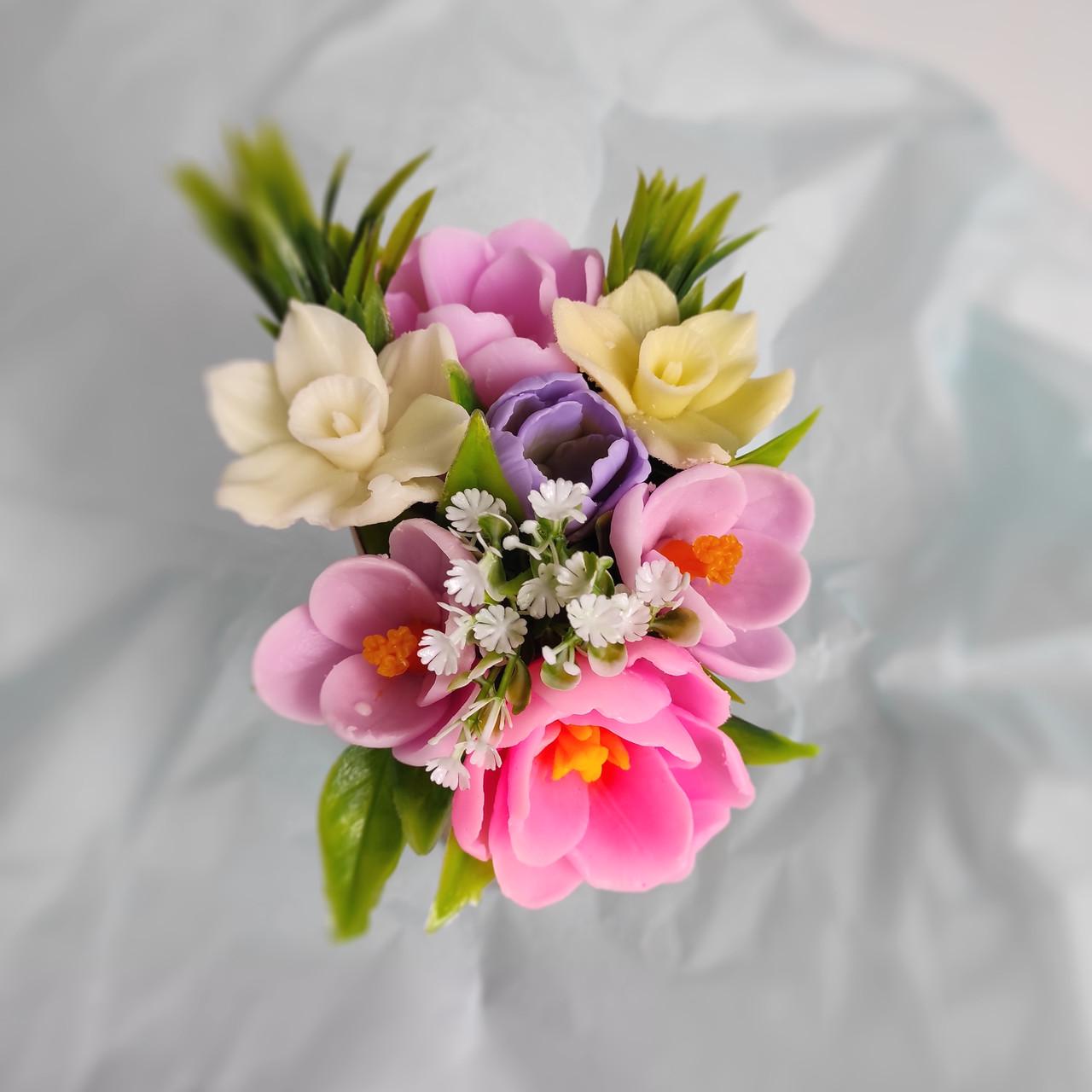 Букет из мыла Тюльпаны ручная работа мини (MB-00621)