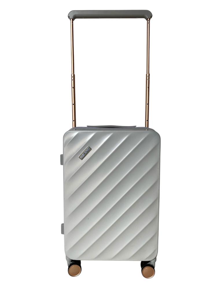 Чемодан под ручную кладь Milano bag 015 поликарбонат S Серебряный