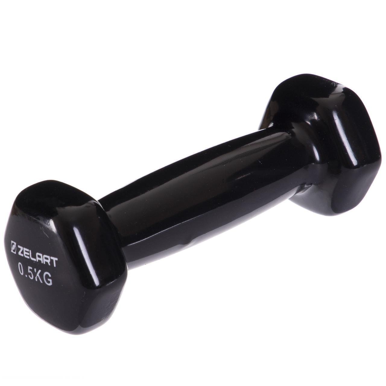 Гантелі для фітнесу з вініловим покриттям Zelart TA-2777-0_5