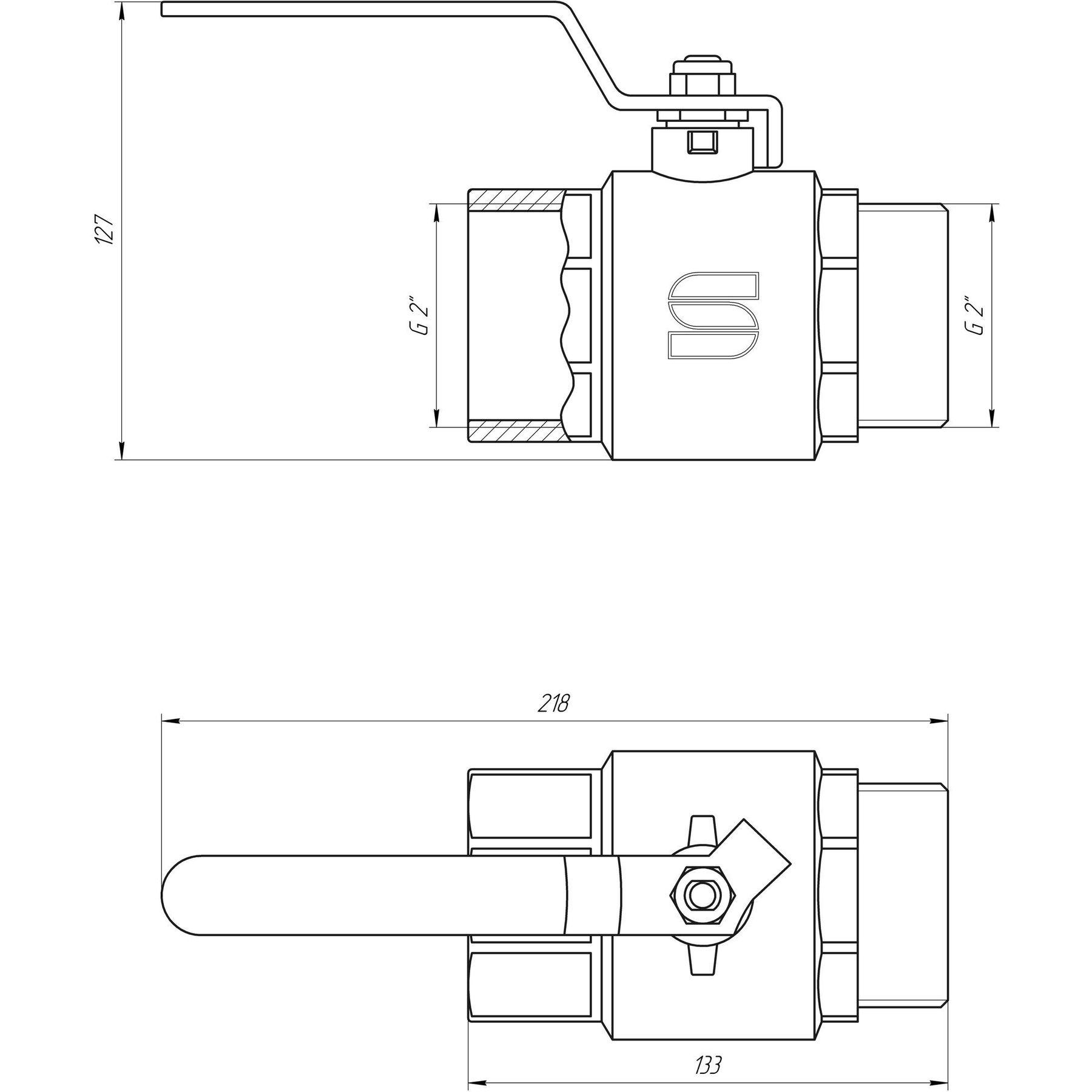 Кран кульовий Selba SL1505 000015715 2" ВЗ ручка (104542) - фото 2