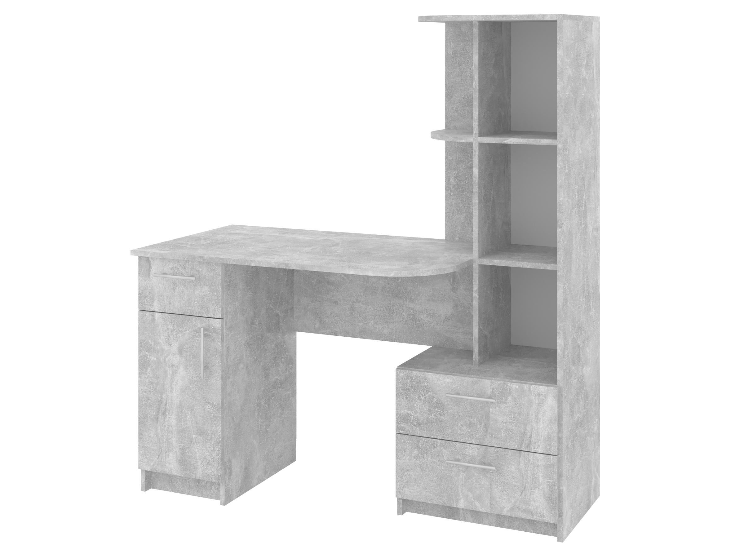 Письменный стол PEHOTIN Фаворит 130х60х75/147 см Бетон (PN-101633)