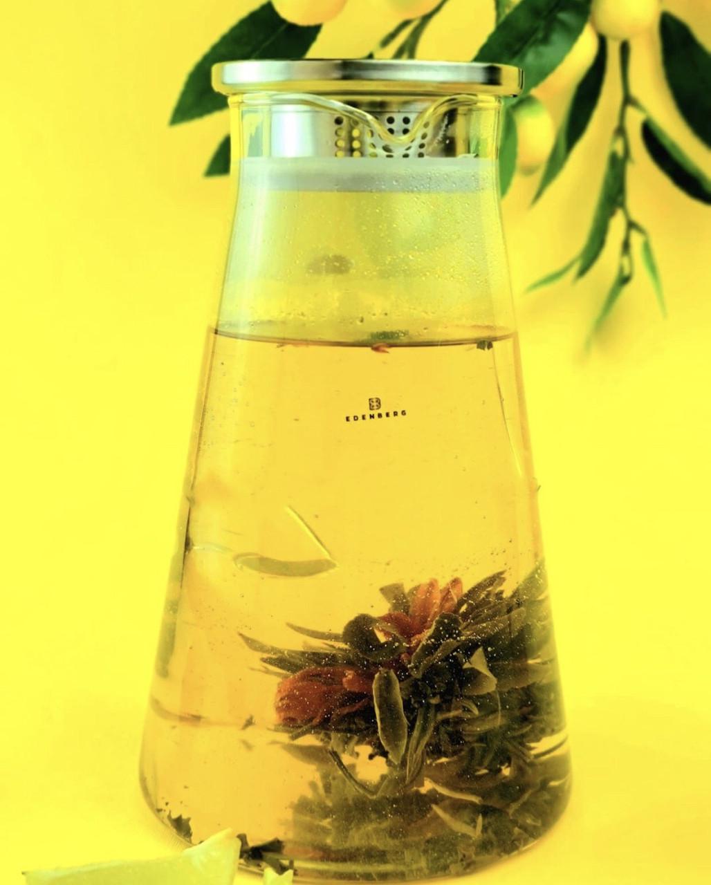 Стеклянный кувшин с металлической крышкой Edenberg EB-19571 1,5 л (2530557624) - фото 4