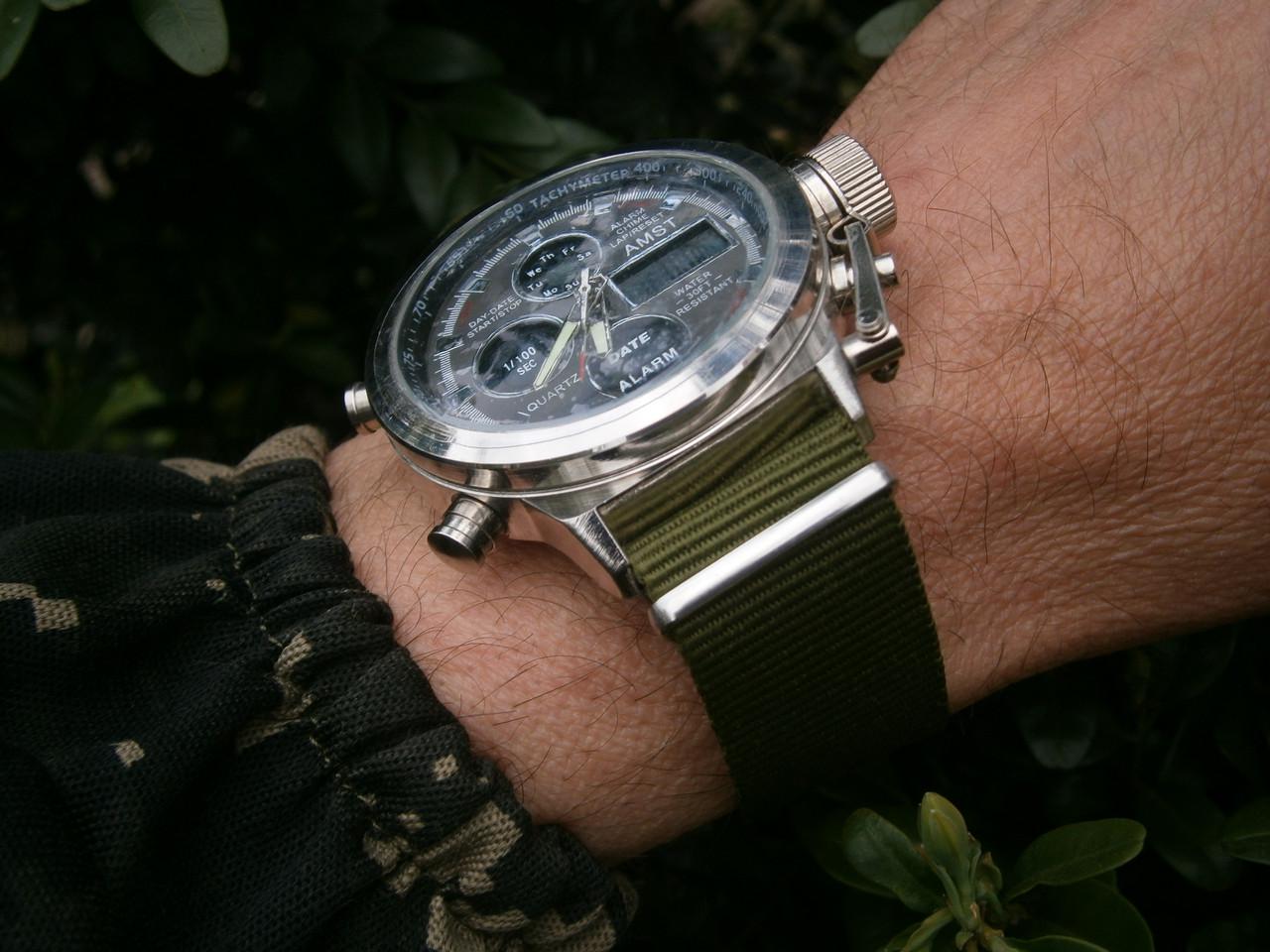 Годинник чоловічий спортивний Mílitary AMST 3003C Silver/Green - фото 2