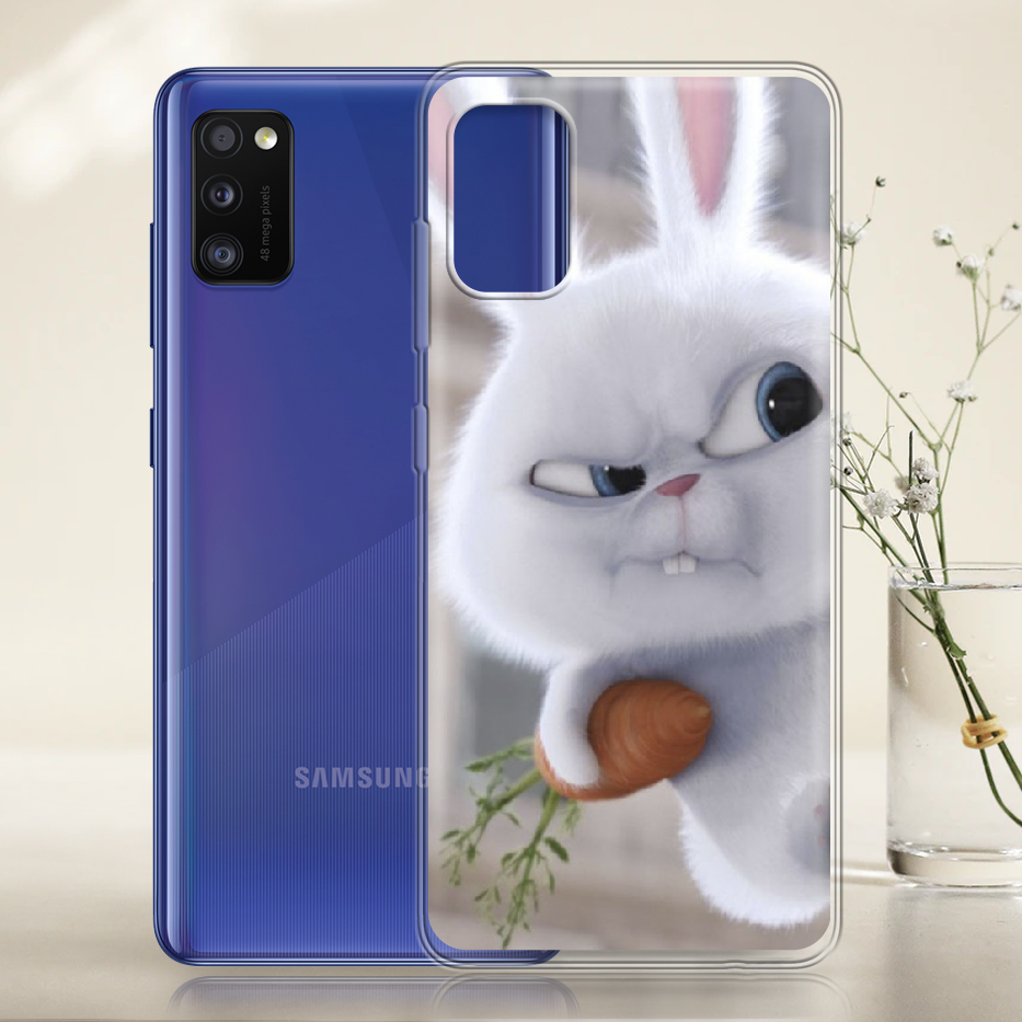 Чохол Boxface Samsung A415 Galaxy A41 Rabbit Snowball Прозорий силікон (39755-up1116-39755) - фото 2