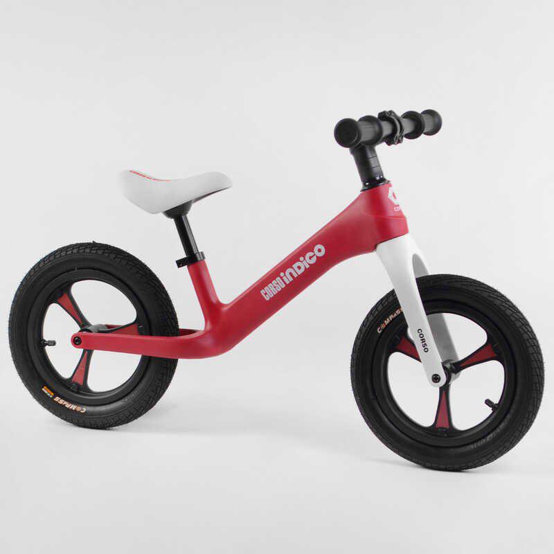 Беговел детский Corso Indigo 12" нейлоновая рама надувные колеса Red (115998)