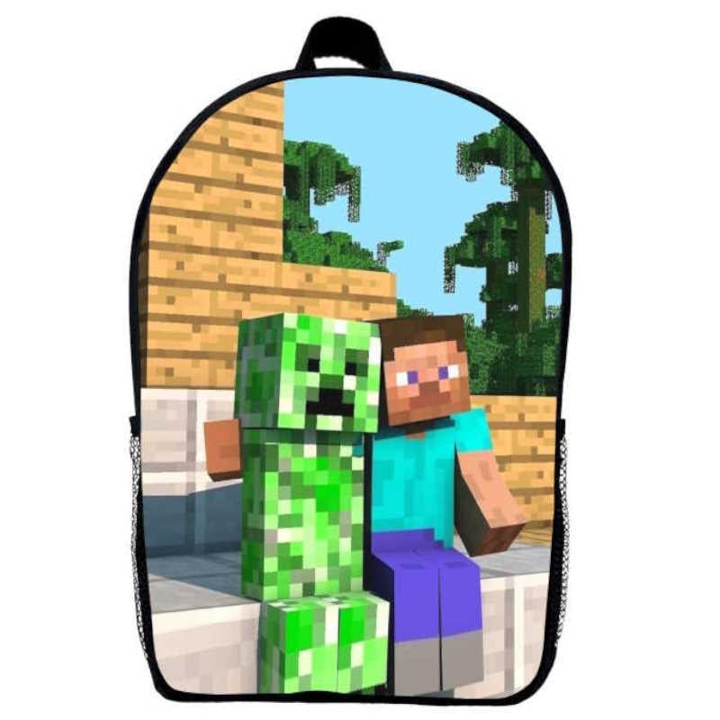 Шкільний рюкзак дитячий з принтом Minecraft M011 29х21х9 см 5 л Чорний (2181713727)