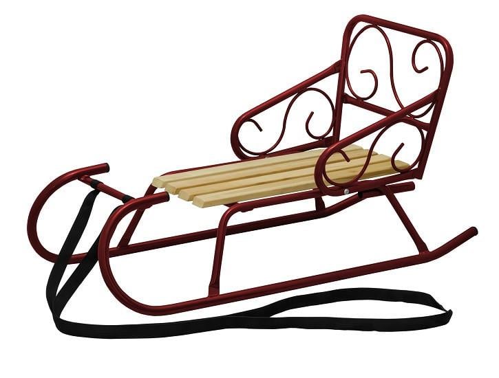 Санки зі спинкою Snower Морозко 3,4 кг Бордовий (CNT00011495)