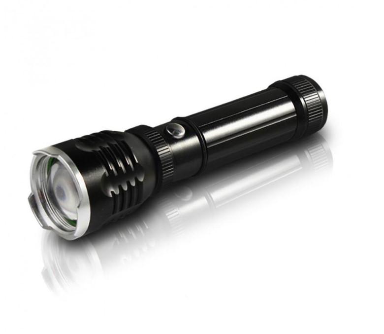 Фонарь аккумуляторный алюминиевый Watton WT-282 200-250 м с автозарядкой (1801954092)