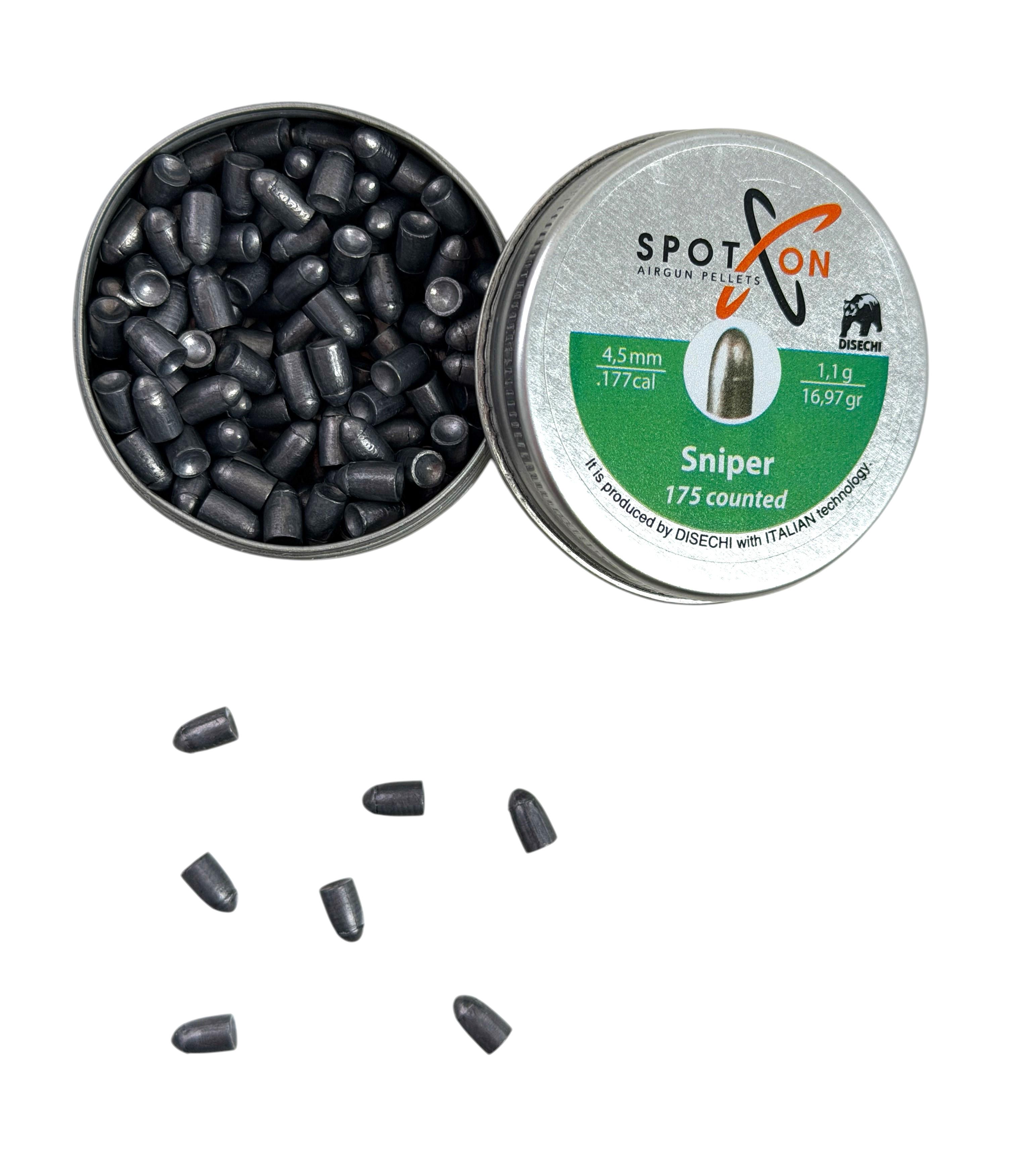 Набір куль пневматичних Spoton Sniper 1,1 г 175 шт. 4,5 мм (18846493473)