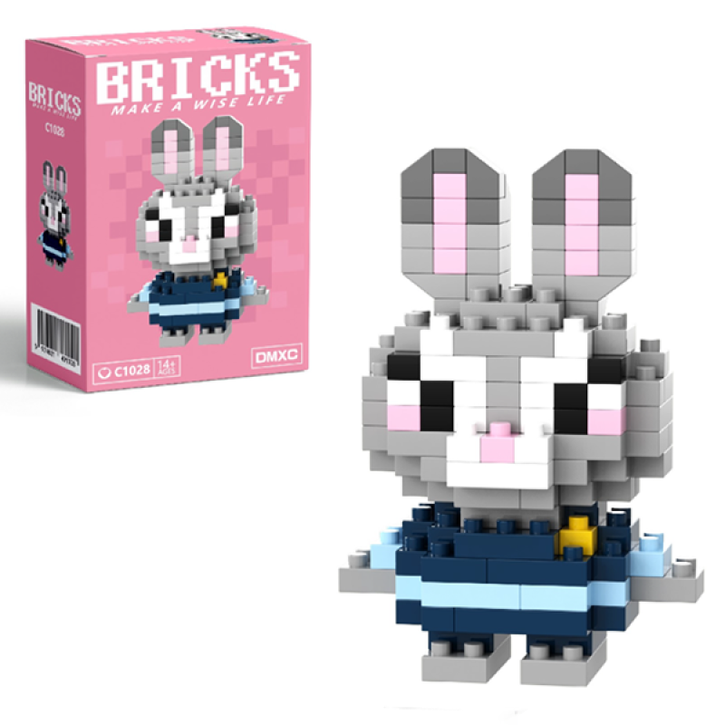 Конструктор фигурка BRICKS пиксели Лис Ник Крутихвост Зоотрополис 144 деталей (C1027)