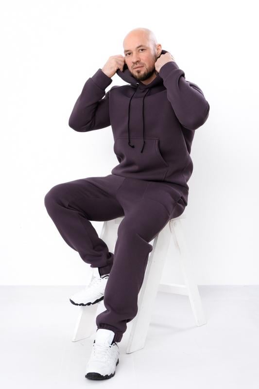 Костюм теплий чоловічий худі та штани однотонний Носи Своє р. 58 Графітовий (8361-025)