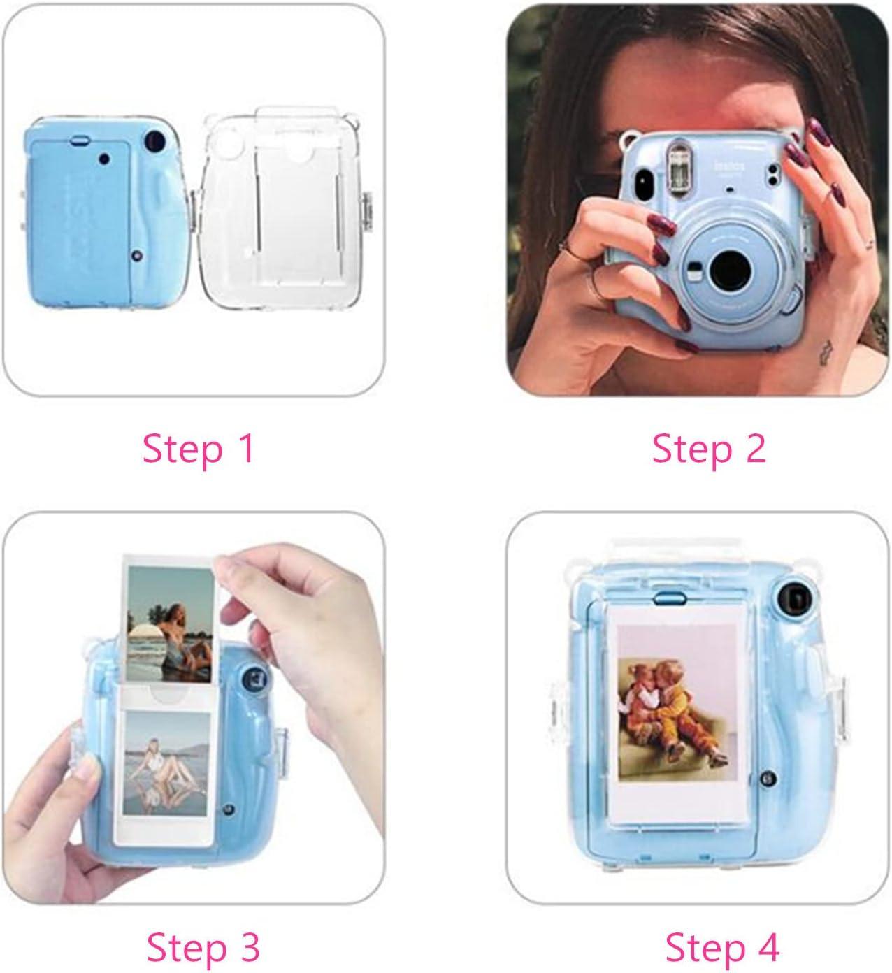 Чехол Fujifilm Instax Mini 11 Case Transparent + наклейки Динозавр (12053115) - фото 3