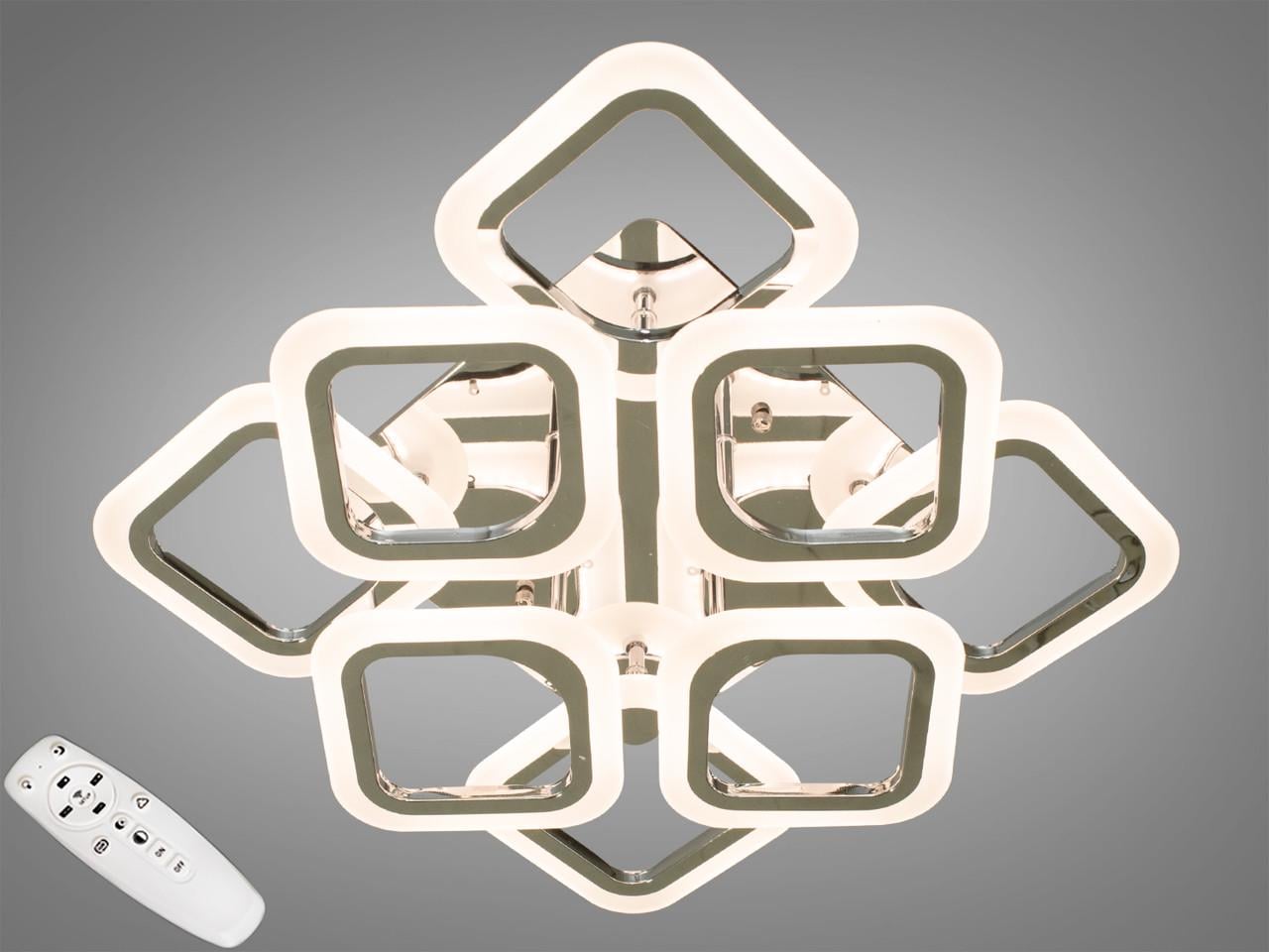 Люстра светодиодная EcoLed 80W AS8060/4+4HR Серебрянный