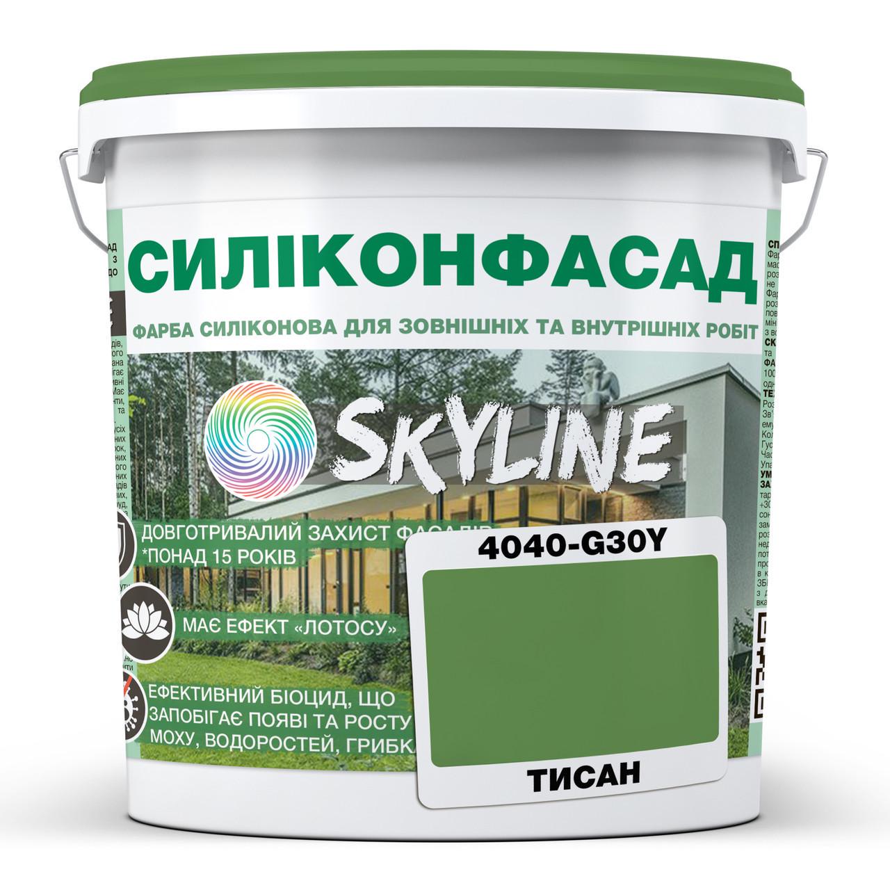 Краска фасадная силиконовая SkyLine Силиконфасад 3 л 4040-G30Y C Тисан (2596460582)