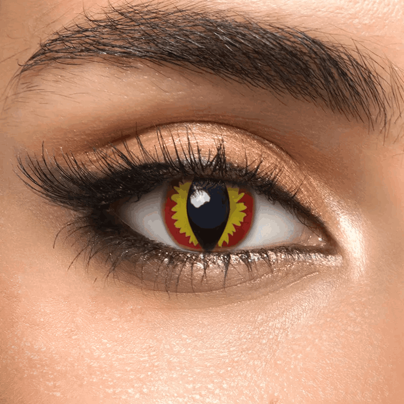 Контактные линзы красные Elite Lens Кэт Рэд +0,00 14,5 мм 2 шт. Красный (25906565)