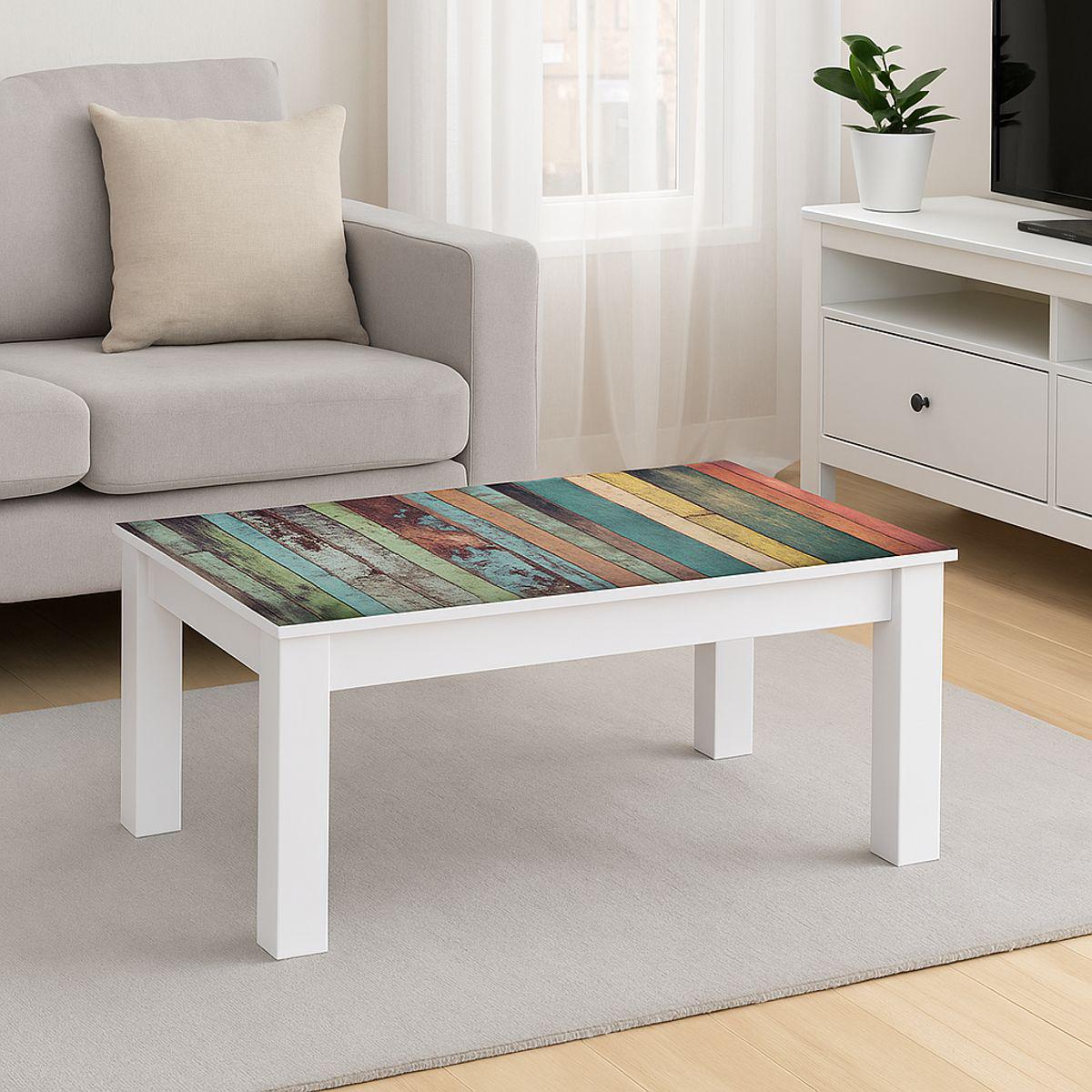 Журнальний стіл AiH B-Jet PRINT №598 ЛДСП з дерев’яними ніжками 90х60 см (131026315)