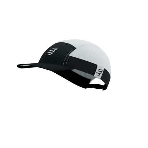 Кепка Compressport 5 Panel Light Cap 2025 с изогнутым козырьком Бело-черный (604430)