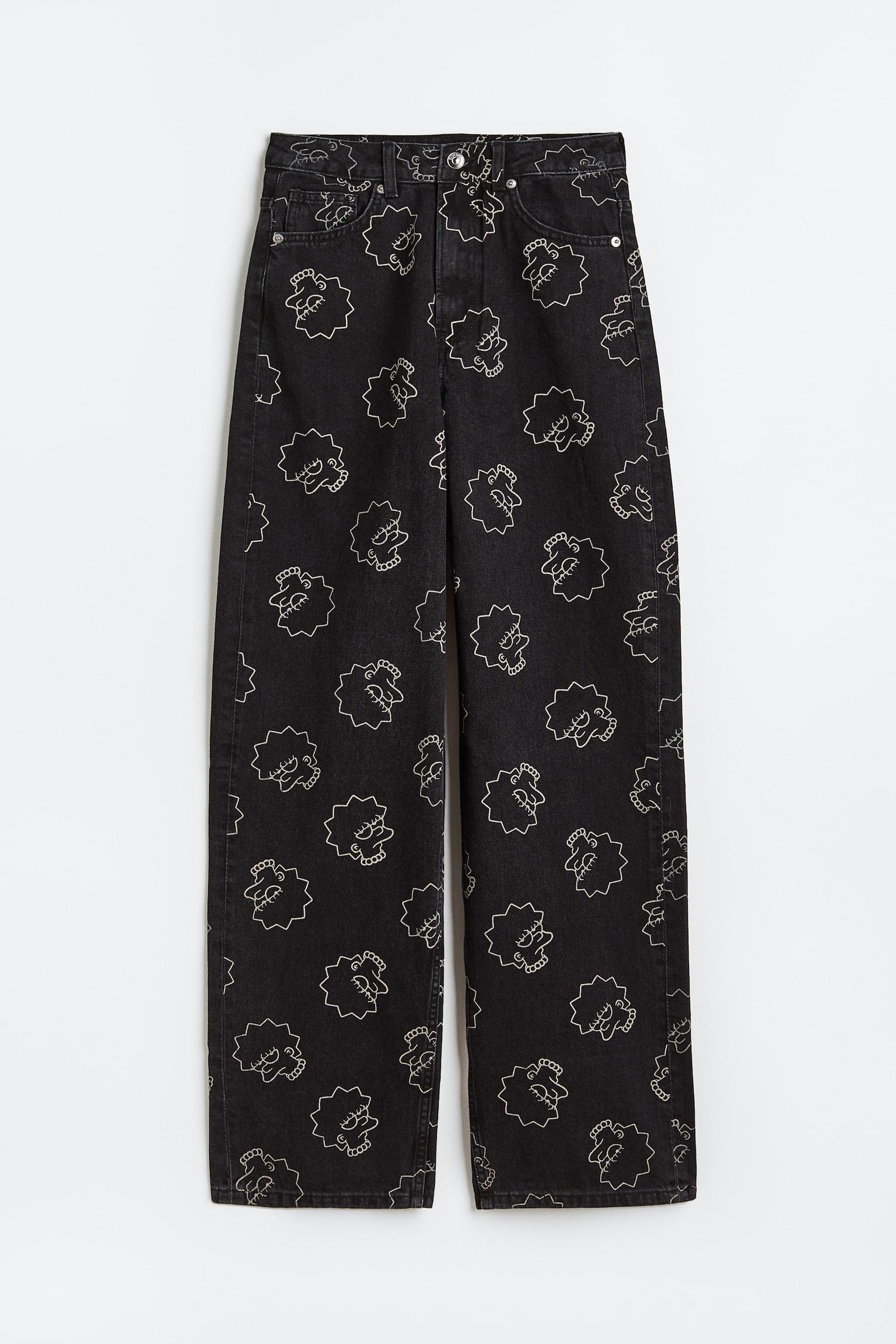 Джинси H&M Принт р. 34 Темно-сірий (E3071140625)