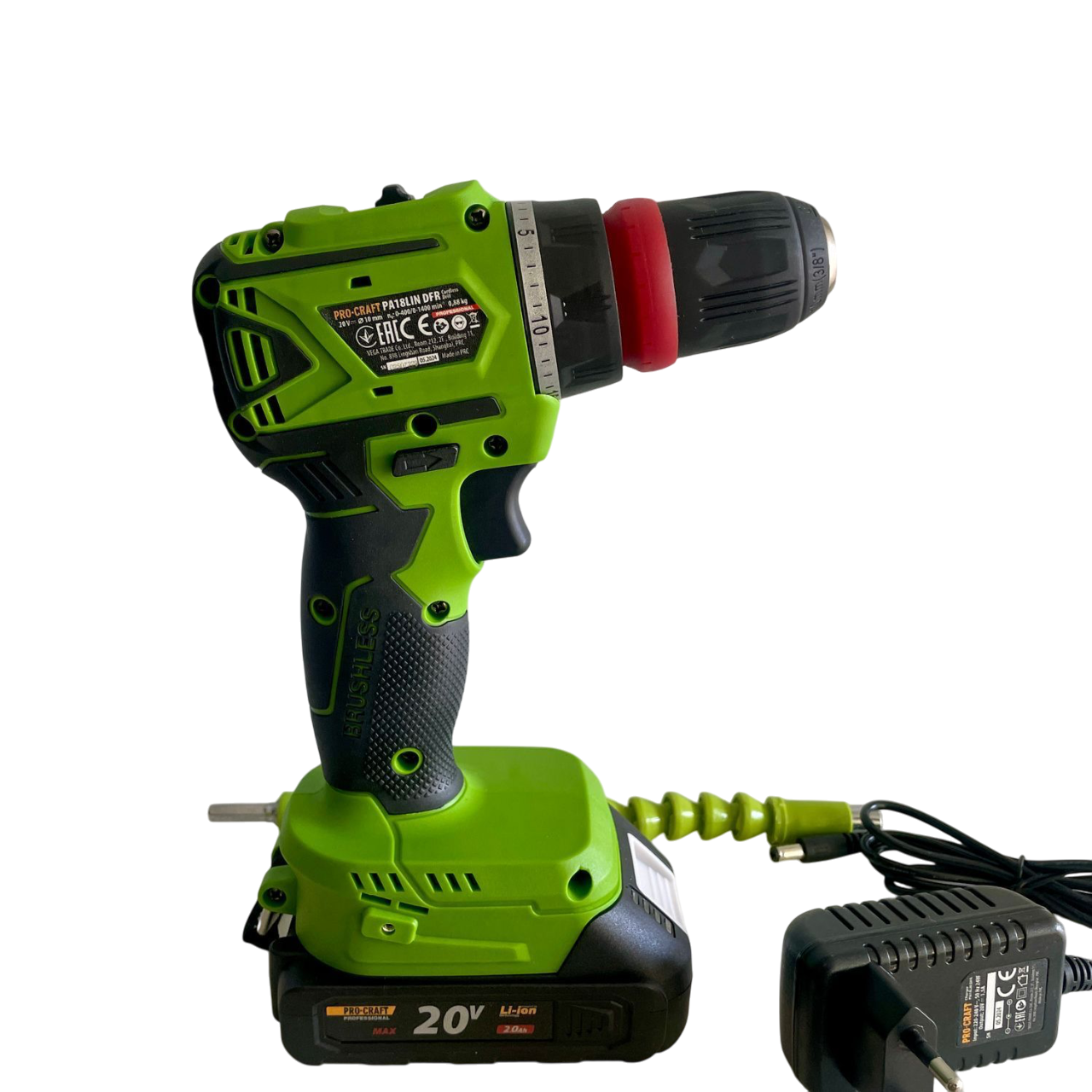 Шуруповерт акумуляторний ProCraft PA18LiN DFR з 1 акб та зп (001813) - фото 3