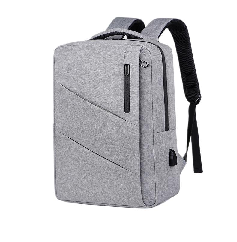 Рюкзак городской для ноутбука 15,6″ водостойкий с USB-портом Серый (IBN051S)