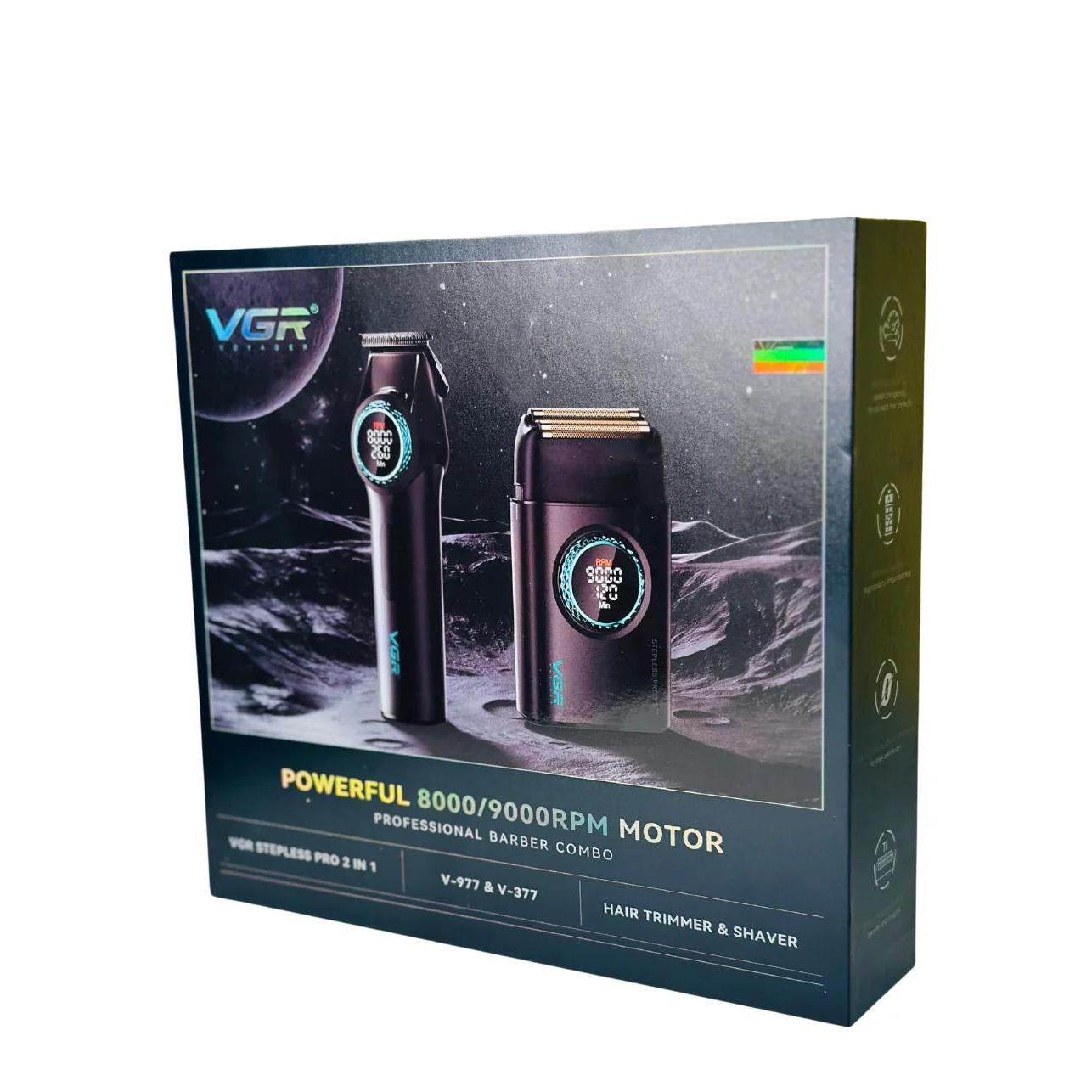 Набор для стрижки и бритья VGR V-977 V-377 Black (30659161) - фото 8 Набор для стрижки и бритья VGR V-977 V-377 Black (30659161) - фото 8