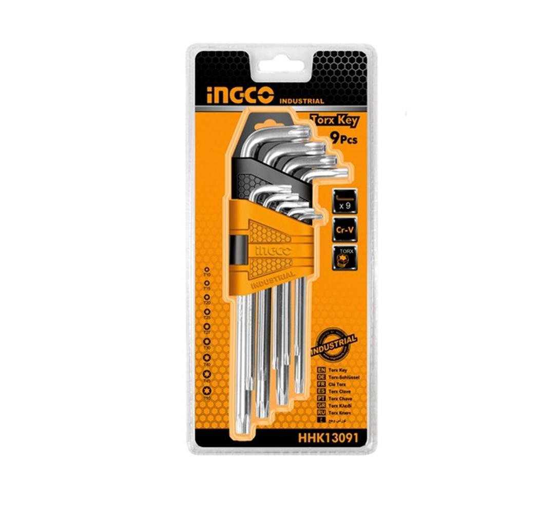 Комплект ключей INGCO HHK13091 Torx Т10-Т50 9 шт.