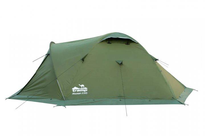 Палатка Tramp Mountain 3 V2 трехместная туристическая 380х220x130 см (TTRT-023-green) - фото 4