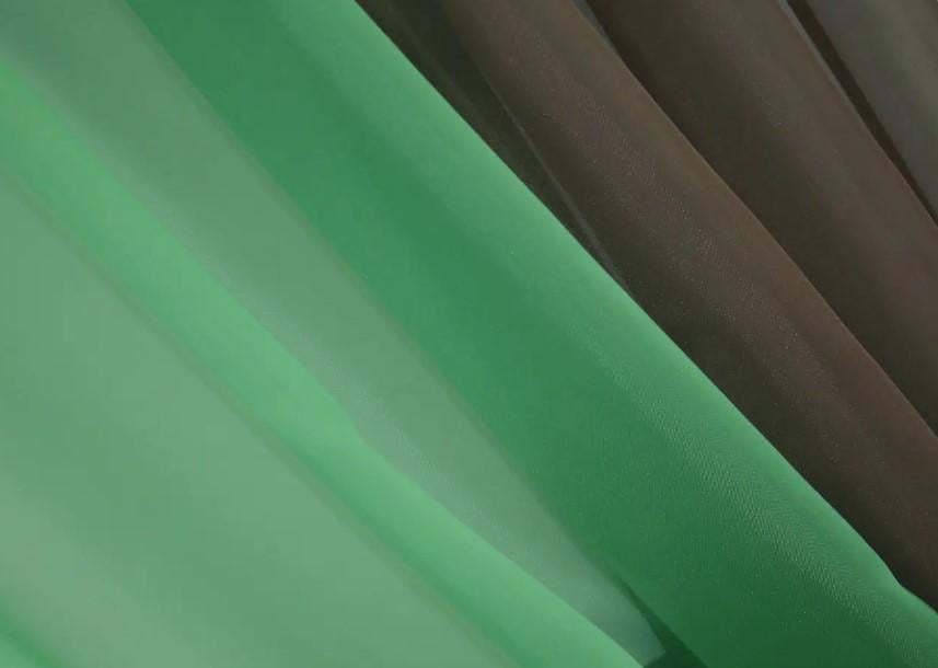 Шторки на кухню шифон 265х170 см Венге/Зеленый (017к) - фото 3 Шторки на кухню шифон 265х170 см Венге/Зеленый (017к) - фото 3