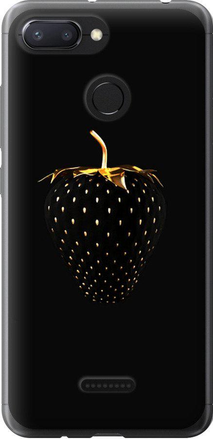 Чохол на Xiaomi Redmi 6 Чорна полуниця (3585t-1521-42517)