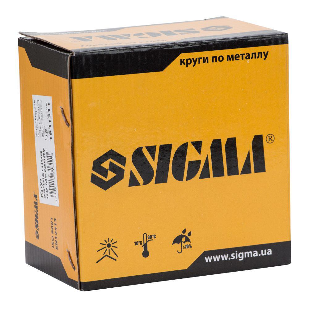 Круг зачистный по металлу Sigma 12200 об/мин. ø125x6,0x22,2 мм (1931311) - фото 6 Круг зачистный по металлу Sigma 12200 об/мин. ø125x6,0x22,2 мм (1931311) - фото 6