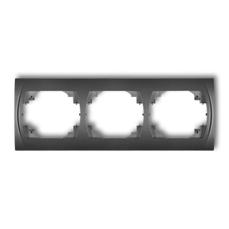 Рамка потрійна горизонтальна Karlik Logo Графітовий (11LRH-3)