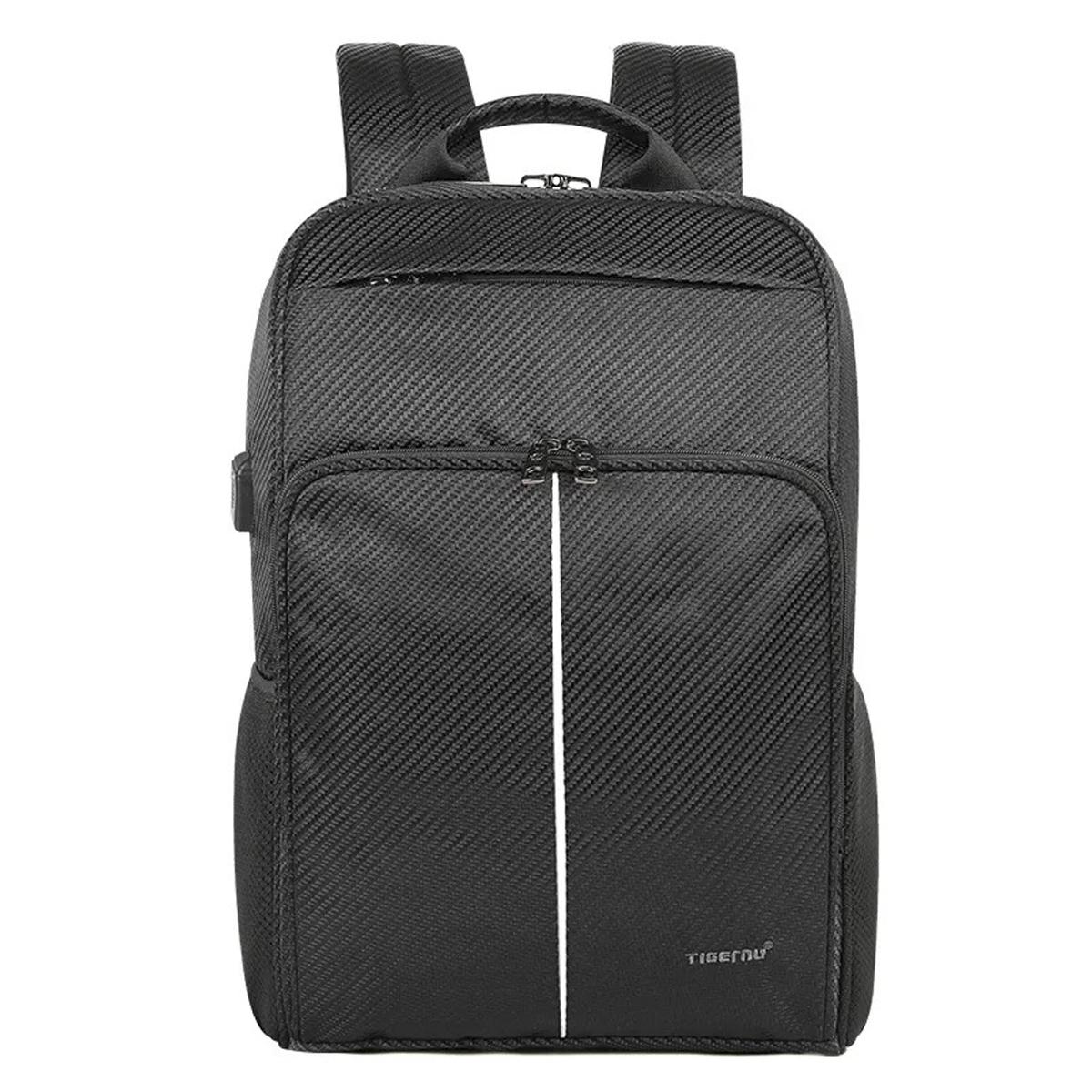 Міський рюкзак для ноутбука Tigernu T-B3899 15,6" з USB 21 л Чорний під карбон (TGN-T-B3899-5039) - фото 13 Міський рюкзак для ноутбука Tigernu T-B3899 15,6" з USB 21 л Чорний під карбон (TGN-T-B3899-5039) - фото 13