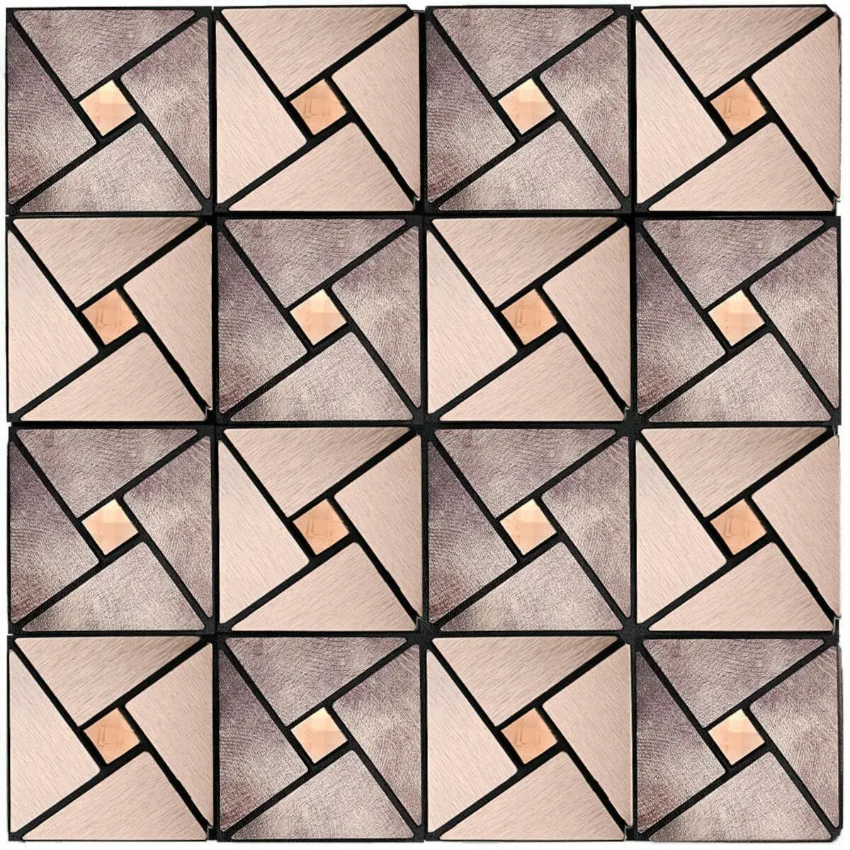 3D-панель Плитка со стразами на самоклеющейся основе алюминиевая 300х300х3 мм (SW-00001774)