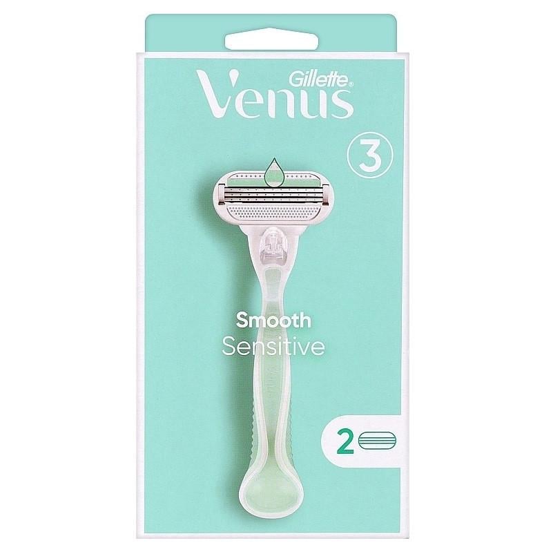 Станок для гоління Gillette Venus Smooth Sensitive із 2 змінними касетами (2217206337)