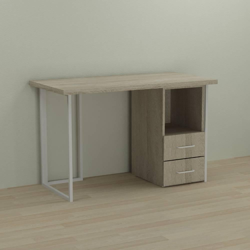 Письменный стол Ferrum-decor Отто ДСП 32 мм 75x140x60 см Белый/Дуб Сонома (FRD-101037)