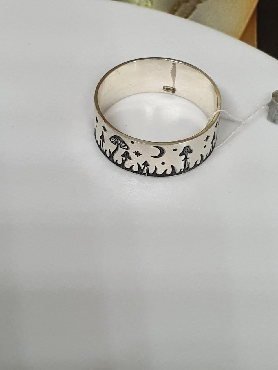 Серебряное кольцо 925 проба Грибы в ночи 7 мм (2798570974)