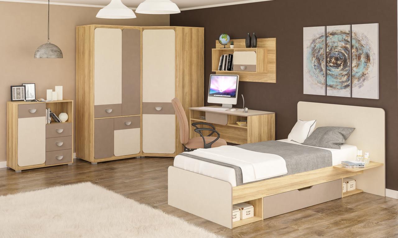 Ліжко у дитячу кімнату Мебель-Сервіс Ламі Артисан+Шампань/Латте (27074389) - фото 4