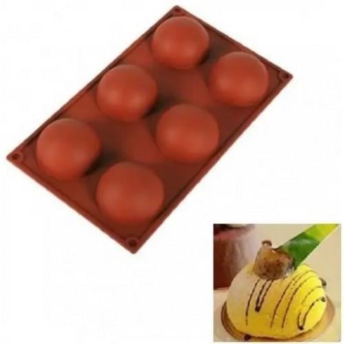 Форма силиконовая для выпечки Полусфера 6 очагов 29х17 см (2356744438) - фото 7