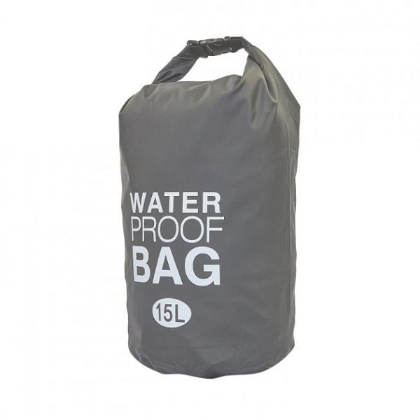 Гермомішок водонепроникний Waterproof Bag 15 л Сірий