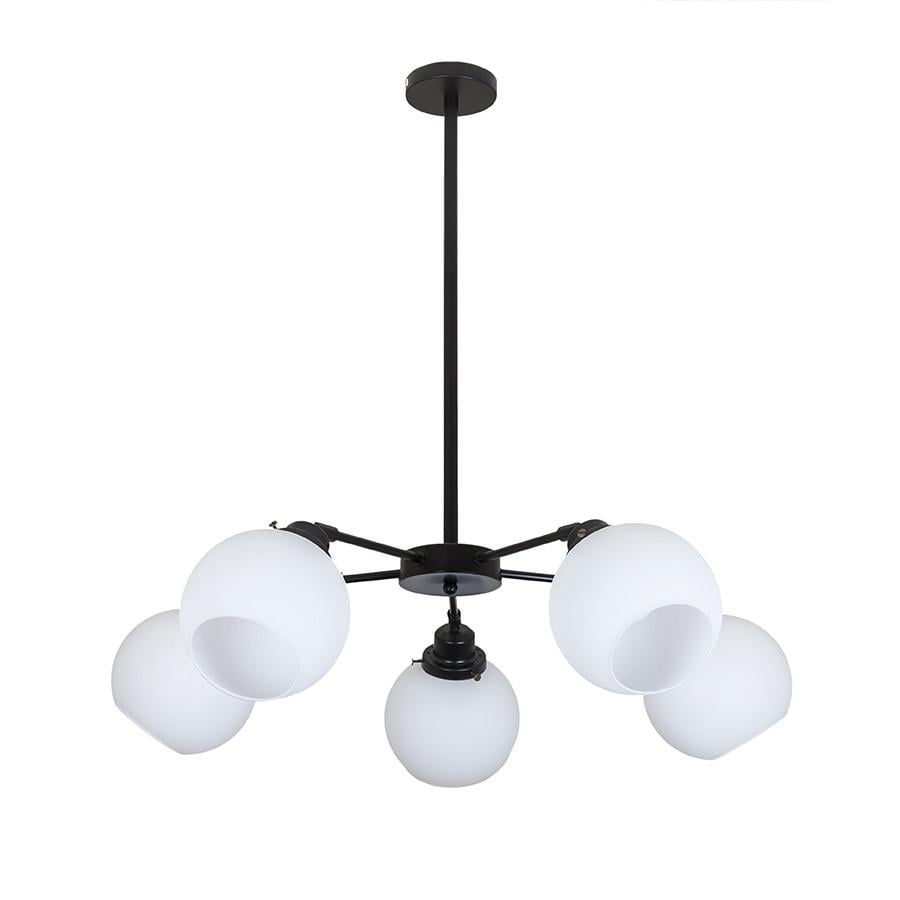 Люстра Levistella 752F1609-5 BK+WH на пять плафонов Черный (2383336681)