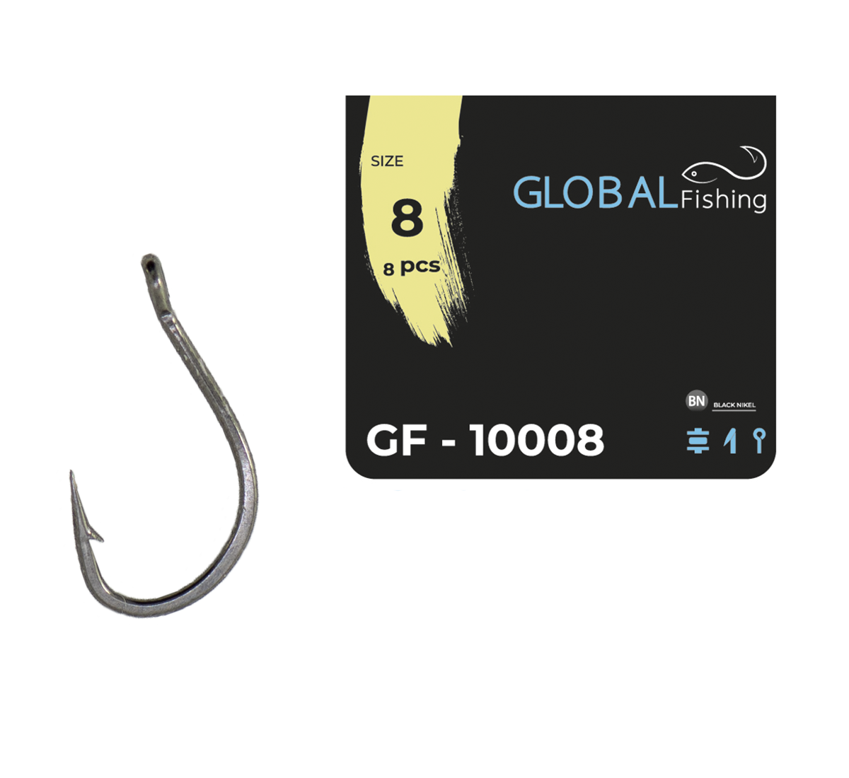 Крючок Global Fishing GF-10008 №8 (1646887706)