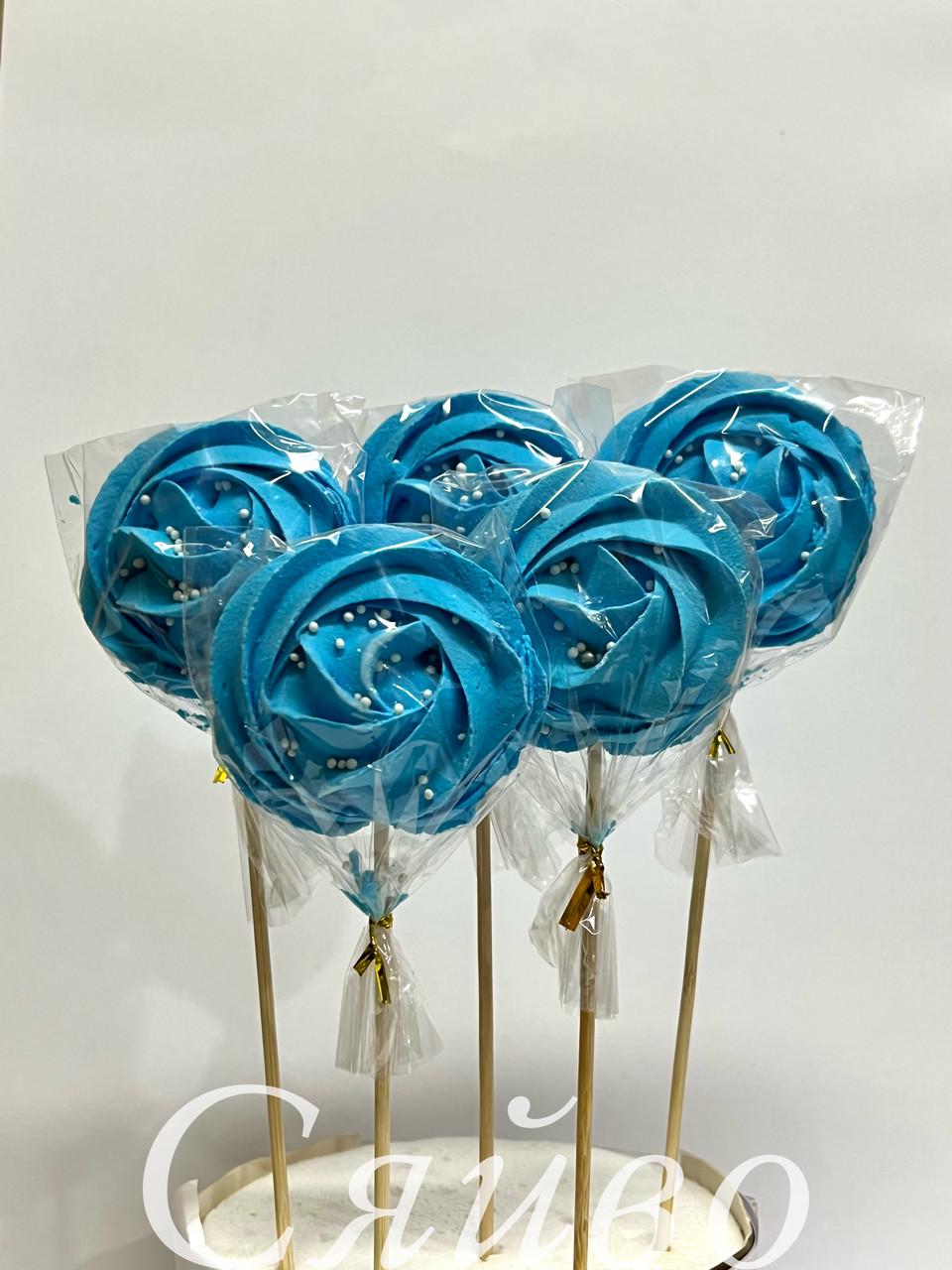 Цукерка на паличці Добрик на торт безе 1 шт. Блакитний - фото 2 Цукерка на паличці Добрик на торт безе 1 шт. Блакитний - фото 2