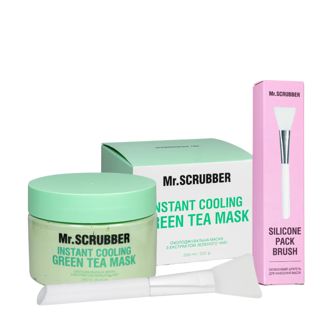 Маска для лица охлаждающая Mr.Scrubber Instant Cooling Green Tea Mask + шпатель (2275275082)