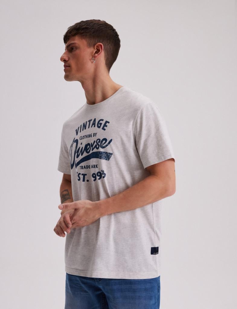 Футболка мужская Diverse ASSAJ VIII XXXL Белый меланж (5902598970671)