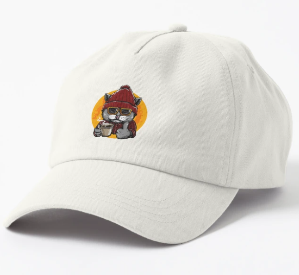 Кепка унисекс Malfini с принтом Кот и кофе Белый (ПН227К-2) Кепка унисекс Malfini с принтом Кот и кофе Белый (ПН227К-2)