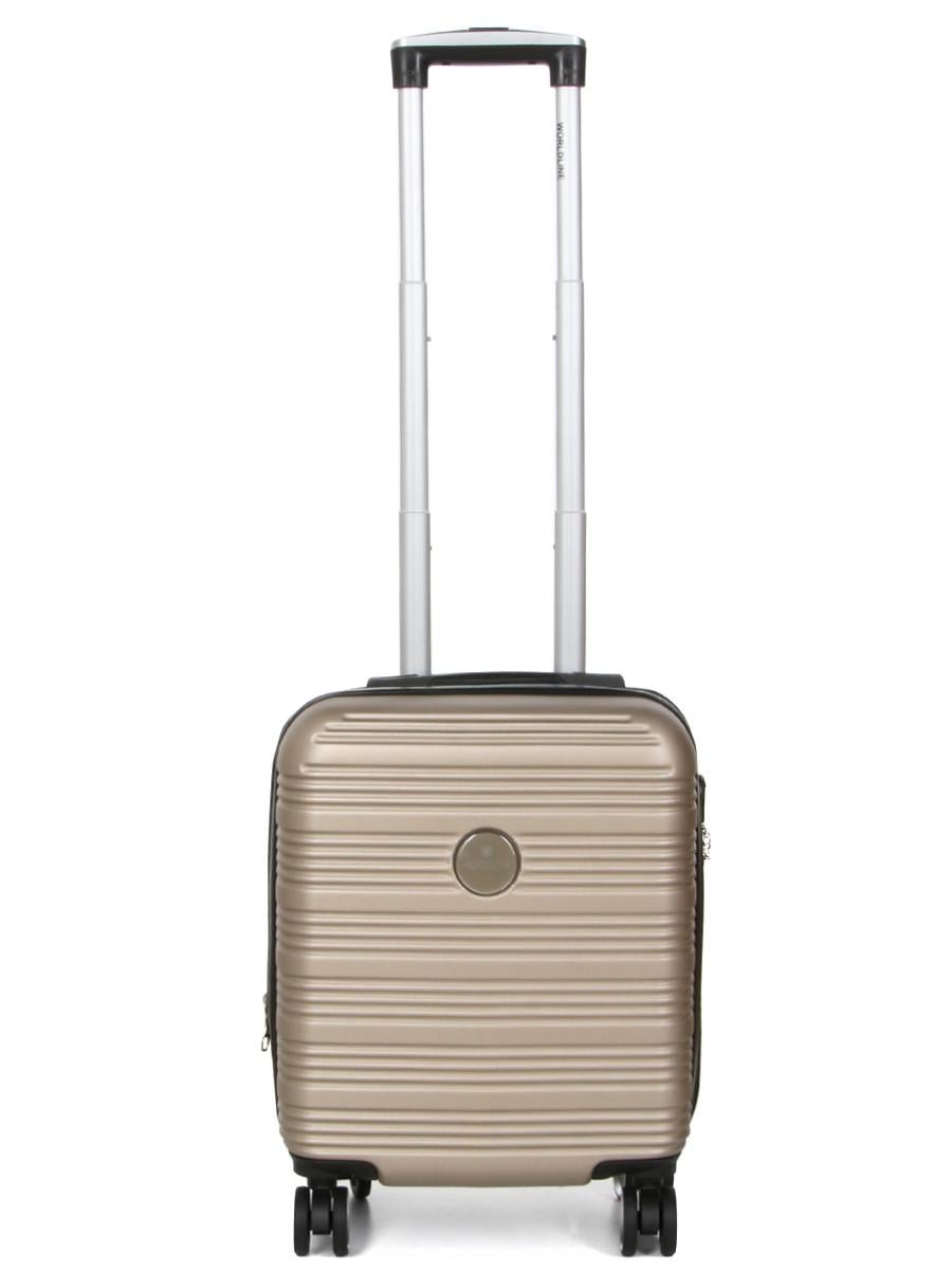 Чемодан ручная кладь Worldline XS 45х35х20+5 см 30 л 2,5 кг Шампань (805)